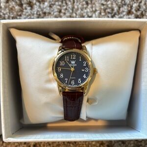 Gold and Brown Watch